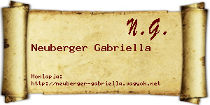 Neuberger Gabriella névjegykártya